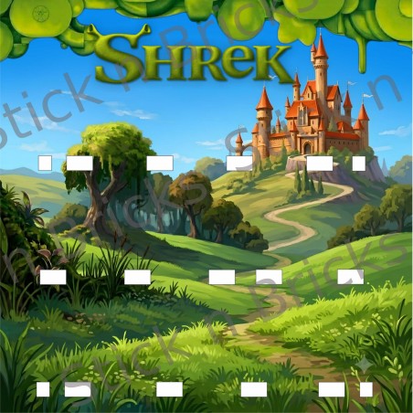 Fond de cadre Série Shrek 25x25 cm 12 + 5 emplacements