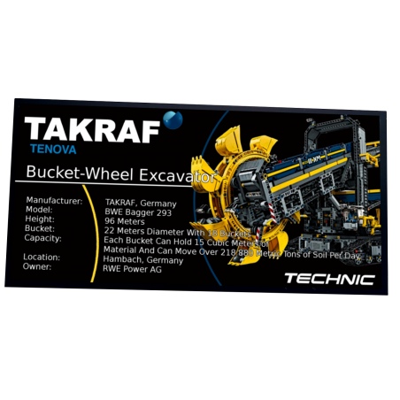 Plaque type UCS Bucket Wheel Excavator réf 42055
