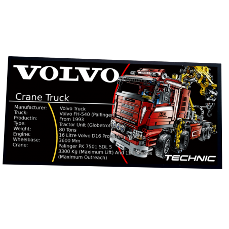 Plaque type UCS Crane Truck réf 8258