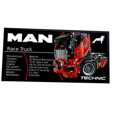 Plaque type UCS Race Truck réf 42041
