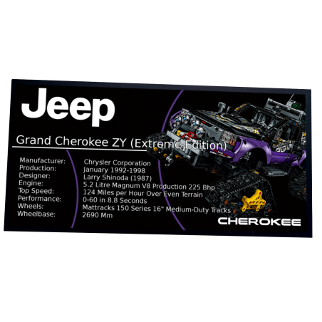 Plaque type UCS Extreme Adventure réf 42069