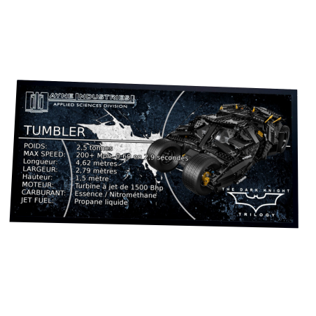 Plaque type UCS The Tumbler réf 76023