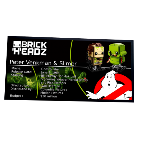 Plaque type UCS Venkman & Staypuff réf 41622