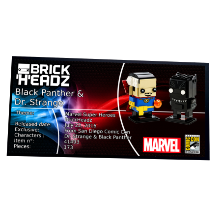 Plaque type UCS Black Panther & Doctor Strange réf 41493-1