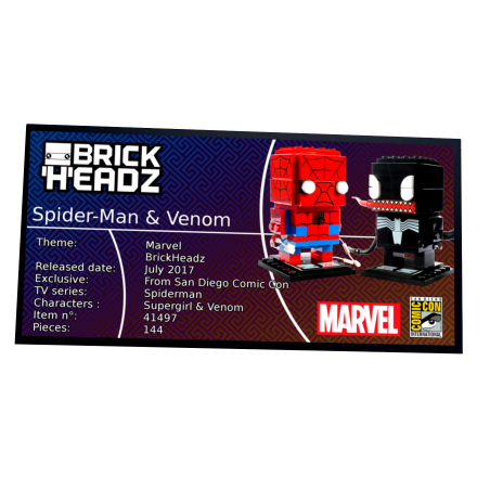 Plaque type UCS Spider-Man et Venom réf 41497