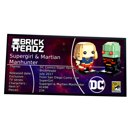 Plaque type UCS Supergirl et Martian Manhunter réf 41496