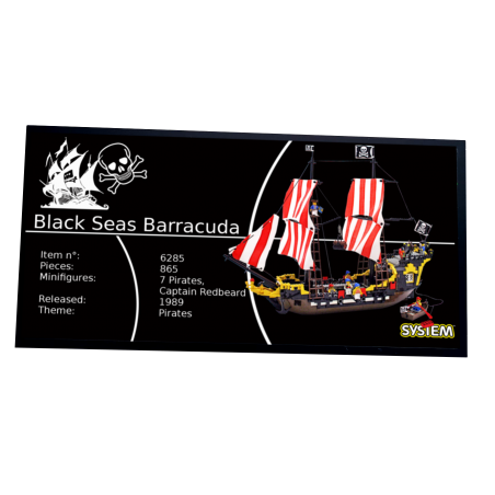 Plaque type UCS Black Seas Barracuda réf 6285