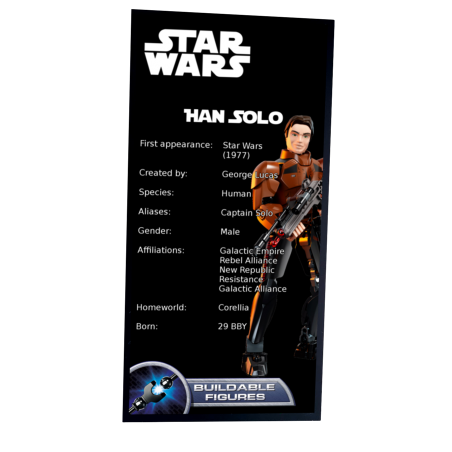 Plaque type UCS  Han Solo réf 75535