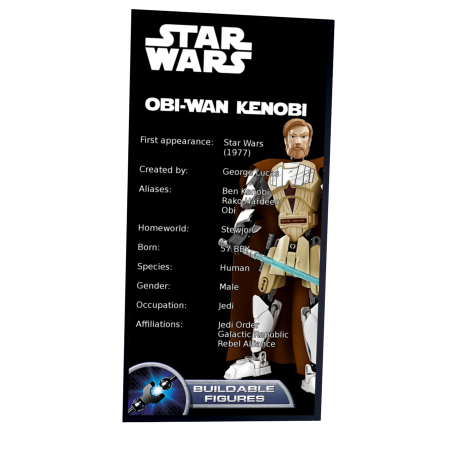 Plaque type UCS Obi-Wan Kenobi réf 75109