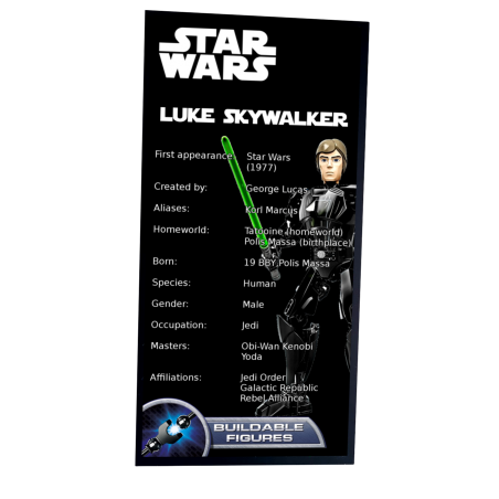 Plaque type UCS Luke Skywalker réf 75110