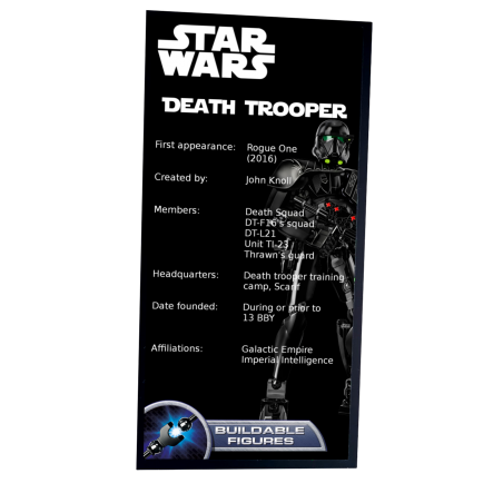 Plaque type UCS Imperial Death Trooper réf  75121