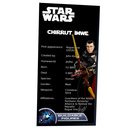 Plaque type UCS Chirrut Îmwe réf 75524