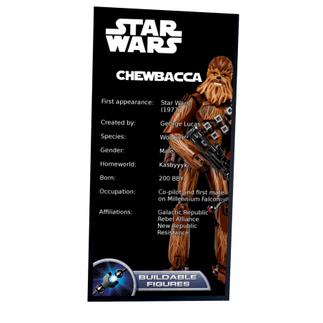 Plaque type UCS Chewbacca réf 75530