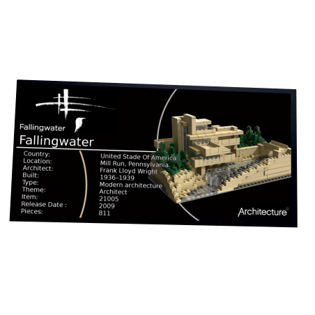 Plaque type UCS Fallingwater réf 21005