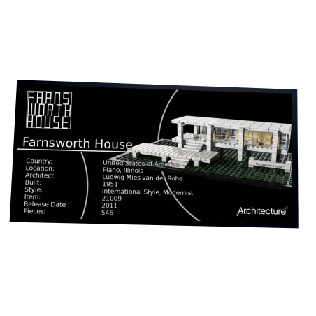 Plaque type UCS Farnsworth House réf 21009