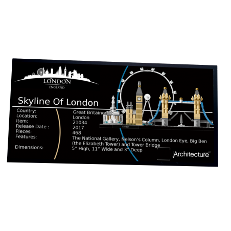 Plaque type UCS London Skyline réf 21034