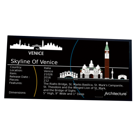 Plaque type UCS Venice Skyline réf 21026