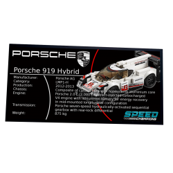Plaque type UCS Porsche 919...