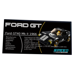 Plaque type UCS Ford GT 40...