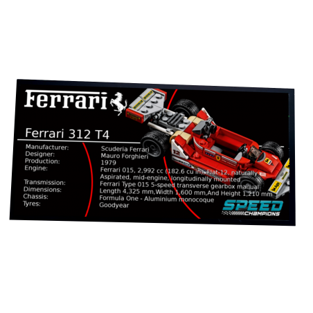 Plaque type UCS stand Ferrari réf 75889