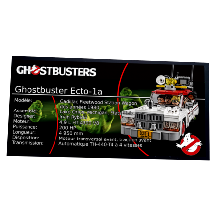 Plaque type UCS Ghostbusters - Ecto-1 & 2 réf 75828