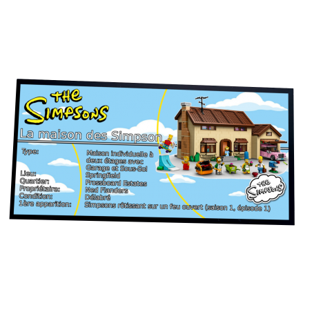 Plaque type UCS The Simpsons House-La maison des Simpsons réf 71006