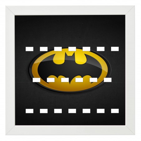 Cadre Batman fond carbone-  25x25cm