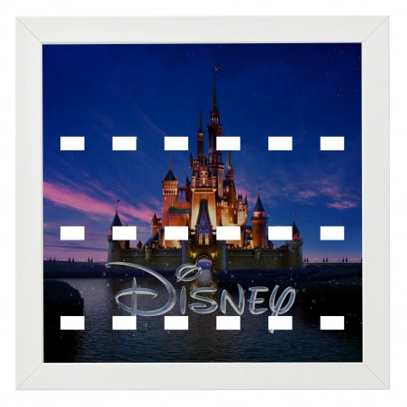 Cadre Serie Disney fond Chateau-  25x25cm