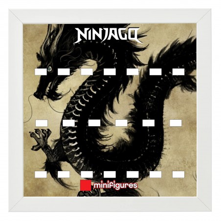 Cadre Serie ninjago Fond Dragon- 25x25cm