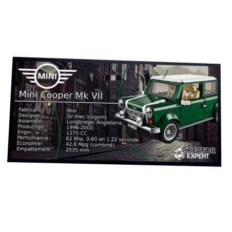 Plaque type UCS  MINI Cooper réf 10242
