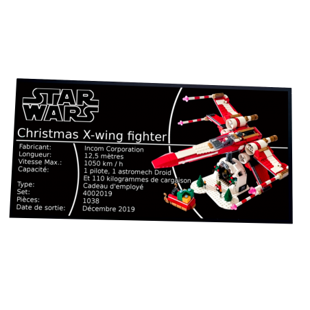 Plaque type UCS Christmas X-Wing réf 4002019