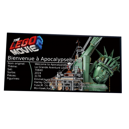 Plaque type UCS Welcome to Apocalypseburg! réf 70840