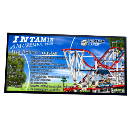 Plaque type UCS Roller Coaster réf 10261-Les montagnes russes