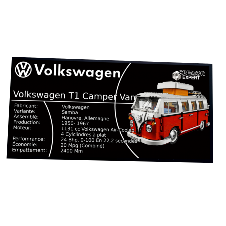 Plaque type UCS  Le camping-car Volkswagen T1 réf 10220