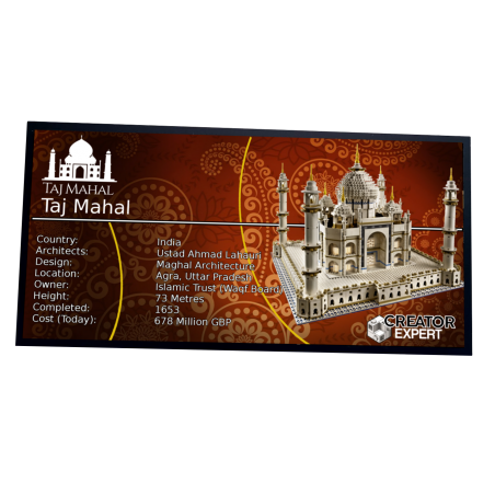 Plaque type UCS  Taj Mahal réf 10256