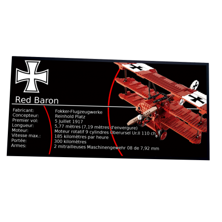 Plaque type UCS  Red Baron réf 10024