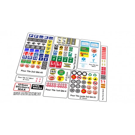 Planche URBAN MAX 156 Stickers prédécoupés