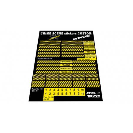 Planche Stickers Scène de Crime -69 stickers prédécoupés