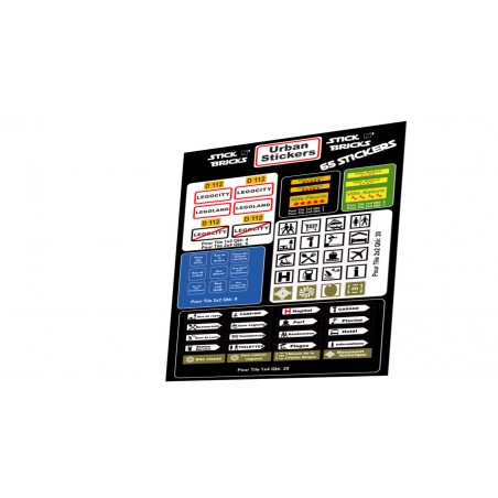 Planche URBAN  65 Stickers prédécoupés