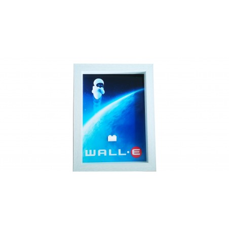 Cadre Wall-e Blanc dim 18x13cm-Brique blanche (Minifigurines non fournies)
