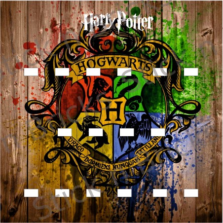 Fond de cadre Série Harry Potter Série 2 Les 4 maisons 25x25 cm 16 emplacements