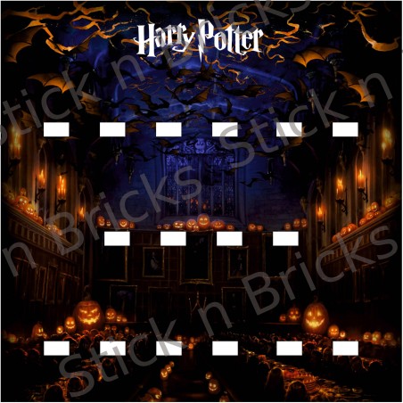 Fond de cadre Série 2 Harry Potter Halloween 25x25 cm 16 emplacements