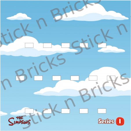 Fond de cadre Série 1 Les Simpson 25x25 cm 16 emplacements