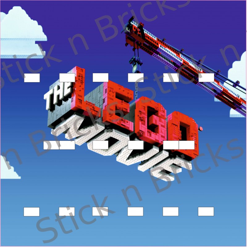 Fond de cadre Lego Movie Série1 25x25 cm 16 emplacements