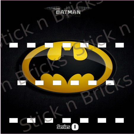 Fond de cadre Série 1 Batman logo 25x25 cm 20 emplacements