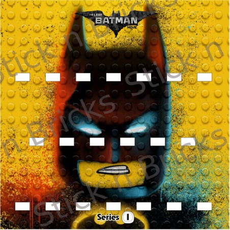 Fond de cadre Série 1 Batman Tag Jaune 25x25 cm 20 emplacements