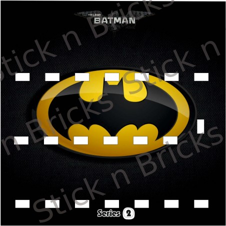 Fond de cadre Série 2 Batman logo 25x25 cm 20 emplacements+dauphin