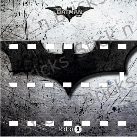 Fond de cadre Série 2 Batman logo grunge 25x25 cm 20 emplacements +Dauphin