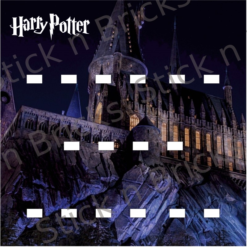 Fond de cadre Série Harry Potter Série 2 Les 4 maisons 25x25 cm 16  emplacements