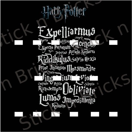 Fond de cadre Série 1 Harry Potter Sortileges 25x25 cm 16 emplacements